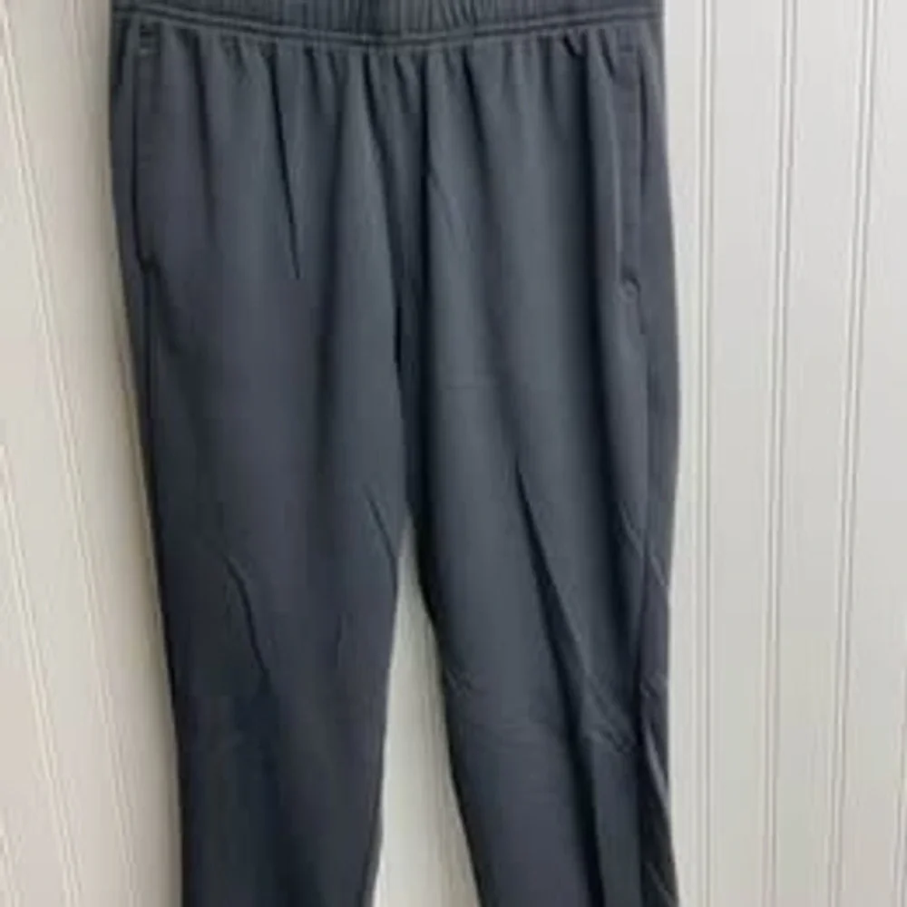 Athletic Works Boys Gray Active Jogger Pants XL 14-16 Mesh Lined Drawstring